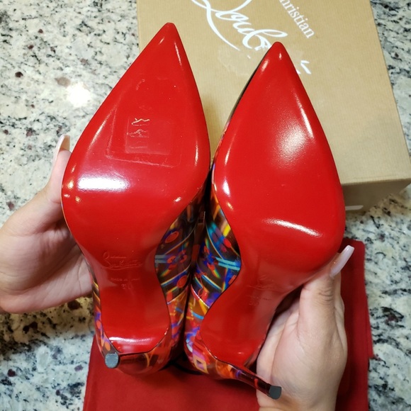 NEW Christian Louboutin Hot Chick 120 Patent Pumps size 39 - Picture 9 of 10